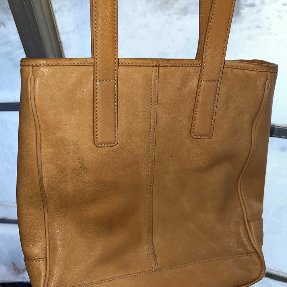 Vintage 1992 Coach Hampton Lunch Tote Tan Leather | Needs Repair - Picture 12 of 12